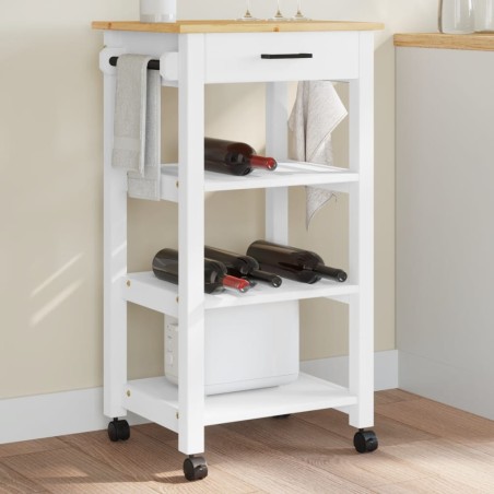 vidaXL Carrito de cocina MONZA madera maciza de pino 48x40x90 cm