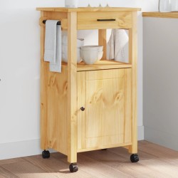 vidaXL Carrito de cocina MONZA madera maciza de pino 48x40x90 cm