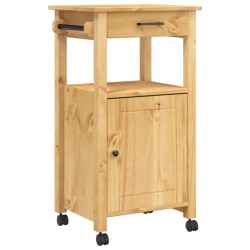 vidaXL Carrito de cocina MONZA madera maciza de pino 48x40x90 cm