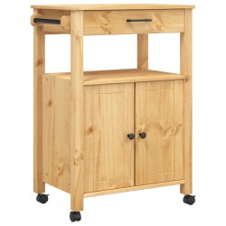 vidaXL Carrito de cocina MONZA madera maciza de pino 60x40x90 cm