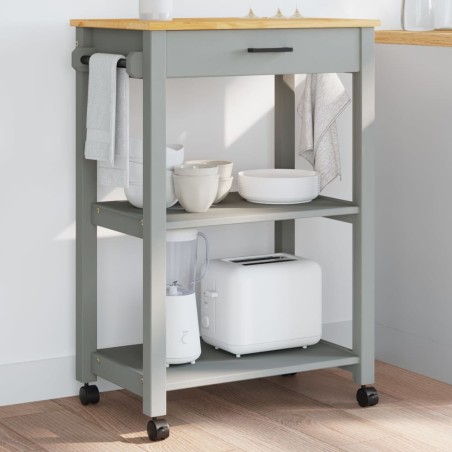 vidaXL Carrito de cocina MONZA madera maciza de pino 60x40x90 cm
