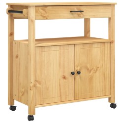 vidaXL Carrito de cocina MONZA madera maciza de pino 84x40x90 cm