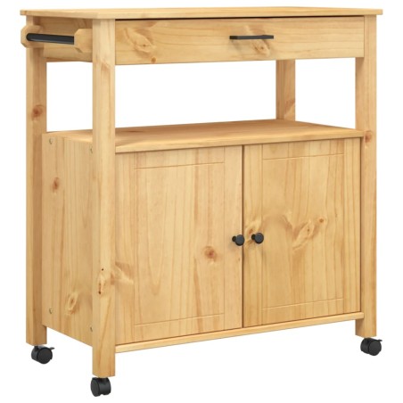 vidaXL Carrito de cocina MONZA madera maciza de pino 84x40x90 cm