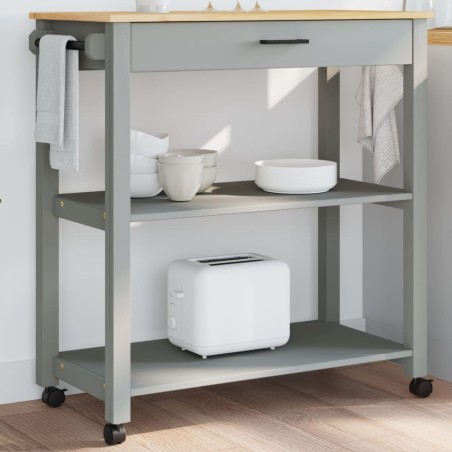 vidaXL Carrito de cocina MONZA madera maciza de pino 84x40x90 cm