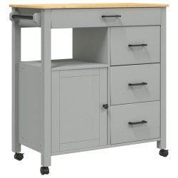 vidaXL Carrito de cocina MONZA madera maciza de pino 84x40x90 cm