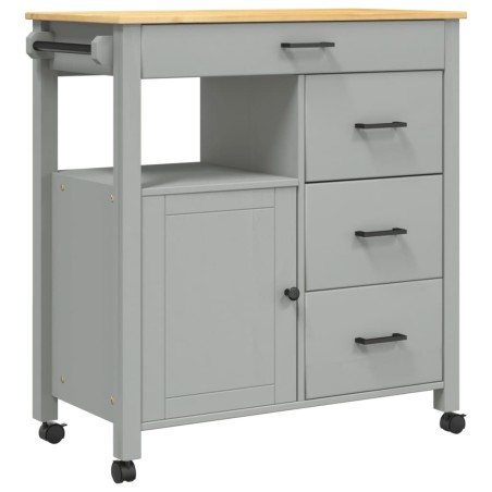 vidaXL Carrito de cocina MONZA madera maciza de pino 84x40x90 cm
