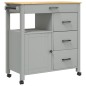 vidaXL Carrito de cocina MONZA madera maciza de pino 84x40x90 cm vidaXL Carrito de cocina MONZA madera maciza de pino 84x40x90 cm