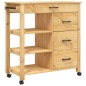 vidaXL Carrito de cocina MONZA madera maciza de pino 84x40x90 cm vidaXL Carrito de cocina MONZA madera maciza de pino 84x40x90 cm