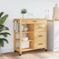 vidaXL Carrito de cocina MONZA madera maciza de pino 84x40x90 cm vidaXL Carrito de cocina MONZA madera maciza de pino 84x40x90 cm