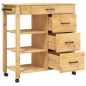 vidaXL Carrito de cocina MONZA madera maciza de pino 84x40x90 cm vidaXL Carrito de cocina MONZA madera maciza de pino 84x40x90 cm