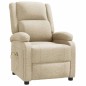 vidaXL Sillón de masaje de tela color crema vidaXL Sillón de masaje de tela color crema