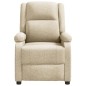 vidaXL Sillón de masaje de tela color crema vidaXL Sillón de masaje de tela color crema