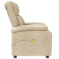 vidaXL Sillón de masaje de tela color crema vidaXL Sillón de masaje de tela color crema