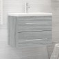 vidaXL Mueble de baño con lavabo madera contrachapada gris Sonoma vidaXL Mueble de baño con lavabo madera contrachapada gris Sonoma
