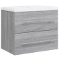 vidaXL Mueble de baño con lavabo madera contrachapada gris Sonoma vidaXL Mueble de baño con lavabo madera contrachapada gris Sonoma