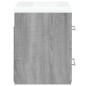 vidaXL Mueble de baño con lavabo madera contrachapada gris Sonoma vidaXL Mueble de baño con lavabo madera contrachapada gris Sonoma