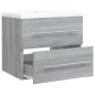 vidaXL Mueble de baño con lavabo madera contrachapada gris Sonoma vidaXL Mueble de baño con lavabo madera contrachapada gris Sonoma