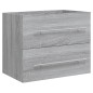 vidaXL Mueble de baño con lavabo madera contrachapada gris Sonoma vidaXL Mueble de baño con lavabo madera contrachapada gris Sonoma