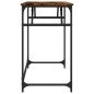 vidaXL Escritorio madera ingeniería y acero roble ahumado 100x45x76 cm vidaXL Escritorio madera ingeniería y acero roble ahumado 100x45x76 cm