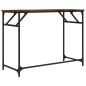 vidaXL Escritorio madera ingeniería y acero roble ahumado 100x45x76 cm vidaXL Escritorio madera ingeniería y acero roble ahumado 100x45x76 cm