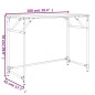 vidaXL Escritorio madera ingeniería y acero roble ahumado 100x45x76 cm vidaXL Escritorio madera ingeniería y acero roble ahumado 100x45x76 cm
