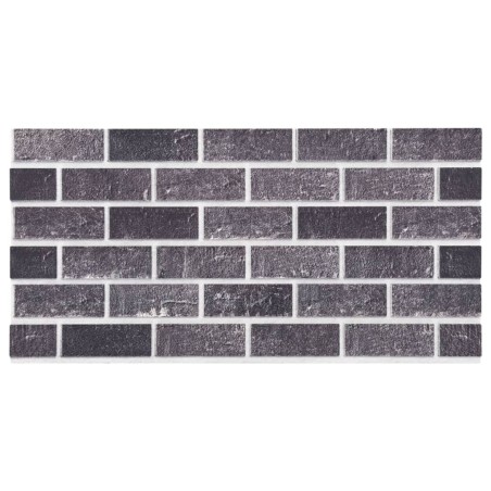 vidaXL Paneles de pared 3D  diseño de ladrillo rojo y gris 10 pzas EPS