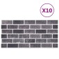 vidaXL Paneles de pared 3D diseño de ladrillo rojo y gris 10 pzas EPS vidaXL Paneles de pared 3D diseño de ladrillo rojo y gris 10 pzas EPS