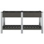 vidaXL Arriate de jardín con estante WPC gris 150x50x75 cm vidaXL Arriate de jardín con estante WPC gris 150x50x75 cm