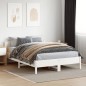 vidaXL Estructura de cama con cabecero madera pino blanco 120x200 cm vidaXL Estructura de cama con cabecero madera pino blanco 120x200 cm