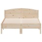 vidaXL Estructura de cama con cabecero madera maciza pino 140x190 cm