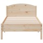 vidaXL Estructura de cama con cabecero madera maciza pino 100x200 cm vidaXL Estructura de cama con cabecero madera maciza pino 100x200 cm