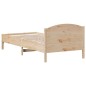 vidaXL Estructura de cama con cabecero madera maciza pino 100x200 cm vidaXL Estructura de cama con cabecero madera maciza pino 100x200 cm