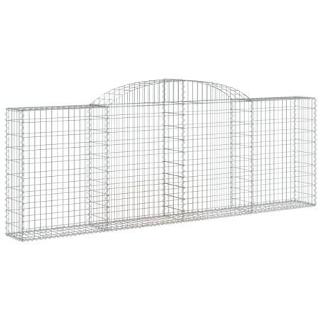 vidaXL Cesta gaviones forma arco hierro galvanizado 300x30x100/120 cm