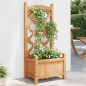 vidaXL Jardinera con enrejado de madera maciza de abeto marrón vidaXL Jardinera con enrejado de madera maciza de abeto marrón