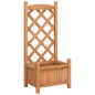 vidaXL Jardinera con enrejado de madera maciza de abeto marrón vidaXL Jardinera con enrejado de madera maciza de abeto marrón