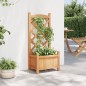 vidaXL Jardinera con enrejado de madera maciza de abeto marrón vidaXL Jardinera con enrejado de madera maciza de abeto marrón