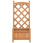 vidaXL Jardinera con enrejado de madera maciza de abeto marrón vidaXL Jardinera con enrejado de madera maciza de abeto marrón