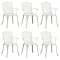 vidaXL Sillas de jardín 6 unidades aluminio fundido blanco vidaXL Sillas de jardín 6 unidades aluminio fundido blanco