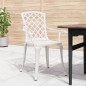 vidaXL Sillas de jardín 6 unidades aluminio fundido blanco vidaXL Sillas de jardín 6 unidades aluminio fundido blanco