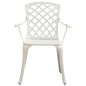 vidaXL Sillas de jardín 6 unidades aluminio fundido blanco vidaXL Sillas de jardín 6 unidades aluminio fundido blanco