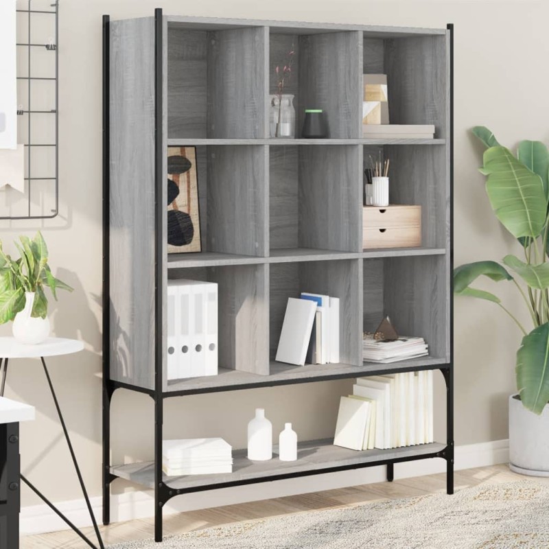 vidaXL Estantería madera de ingeniería gris Sonoma 102x30x141,5 cm vidaXL Estantería madera de ingeniería gris Sonoma 102x30x141,5 cm
