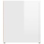 vidaXL Mueble de TV madera contrachapada blanco brillo 80x31,5x36 cm