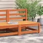 vidaXL Sofá jardín sin reposabrazos madera pino marrón cera 70x70x67cm vidaXL Sofá jardín sin reposabrazos madera pino marrón cera 70x70x67cm