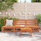 vidaXL Sofás jardín sin reposabrazos 3 uds madera marrón 70x70x67 cm vidaXL Sofás jardín sin reposabrazos 3 uds madera marrón 70x70x67 cm