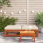 vidaXL Reposapiés jardín cojines 2 uds madera maciza pino marrón cera vidaXL Reposapiés jardín cojines 2 uds madera maciza pino marrón cera