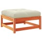vidaXL Reposapiés jardín cojines 2 uds madera maciza pino marrón cera vidaXL Reposapiés jardín cojines 2 uds madera maciza pino marrón cera