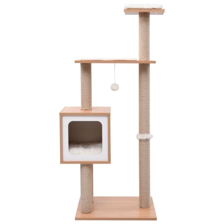 vidaXL Rascador para gatos con alfombra rascadora de sisal 123 cm