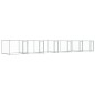 vidaXL Jaula de perros con puertas acero galvanizado gris 12x2x1,5 m