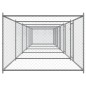 vidaXL Jaula de perros con puertas acero galvanizado gris 12x2x1,5 m