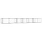 vidaXL Jaula de perros con puertas acero galvanizado gris 12x2x1,5 m